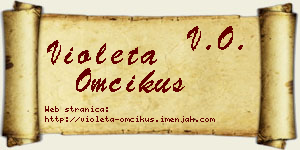Violeta Omčikus vizit kartica